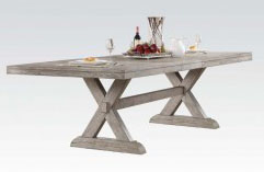 Acme Rocky Rectangular Dining Table in Gray Oak 72860 image