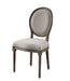 Ruby Linen & Rustic Gray Oak Side Chair image