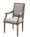 Ruby Linen & Rustic Gray Oak Arm Chair (1Pc) image