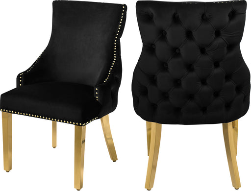 Tuft Black Velvet Dining Chair image