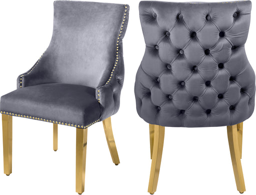 Tuft Grey Velvet Dining Chair image