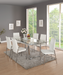 Osias Chrome & Clear Glass Dining Table image