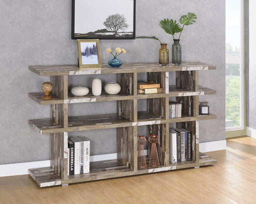 Rustic Salvaged Cabin Low-Profile Bookcase image
