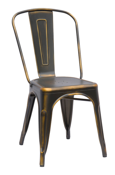 8022 Vintage Galvanized Steel Side Chair image