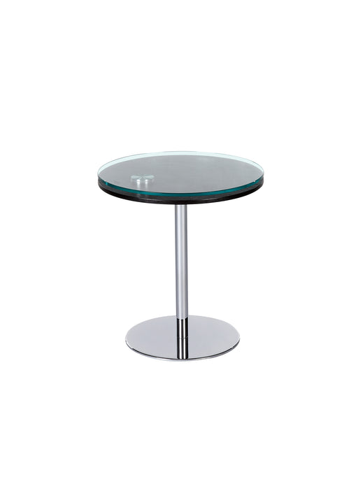 8176 Contemporary Dual Round Top Motion Lamp Table w/ Glass & Solid Wood image