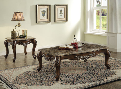 Latisha Marble & Antique Oak Coffee Table image
