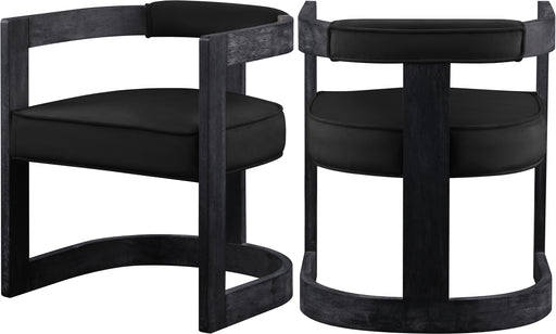 Regency Black Velvet Dining Chair image
