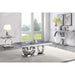Zasir Gray Printed Faux Marble & Mirrored Silver Finish Table Set image
