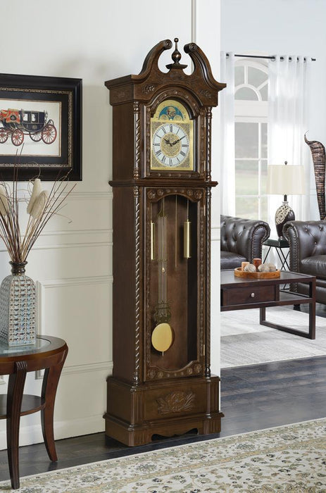 Traditional Brown Grandfather Clock image