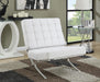 White and Chrome Accent Chair image