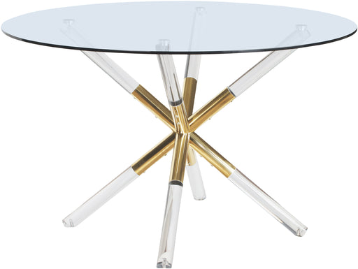Mercury Acrylic/Gold Dining Table image