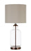 Transitional Clear and Bronze Table Lamp image