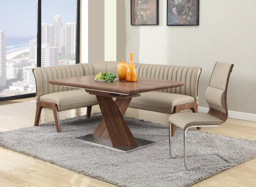 BETHANY Modern Extendable Walnut Veneer Dining Table image