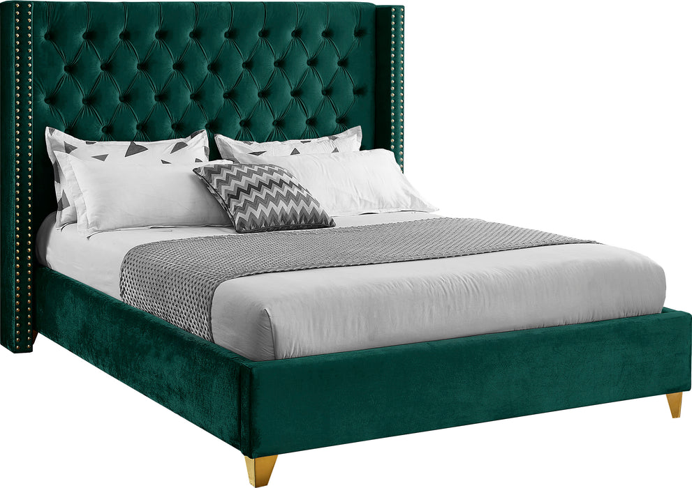 Barolo Green Velvet King Bed image