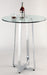 CHAMBERS Contemporary Glass Top Counter Table w/ X-Shaped Base image