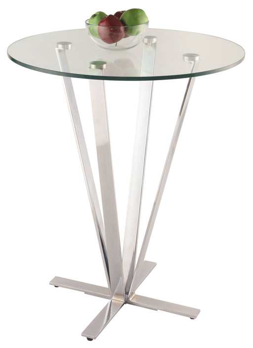 CORTLAND Contemporary Glass Counter Table w/ X-Shaped Base image