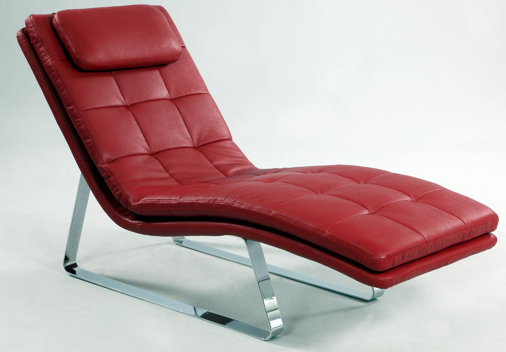 CORVETTE Contemporary Lounge Chair w/ Chrome Legs