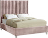 Candace Pink Velvet King Bed image