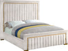 Dolce Cream Velvet Queen Bed (3 Boxes) image