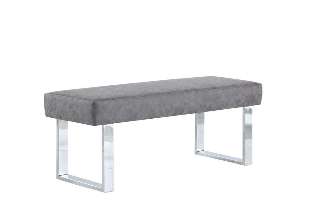 GENEVIEVE Modern Gray Upholstered Bench image