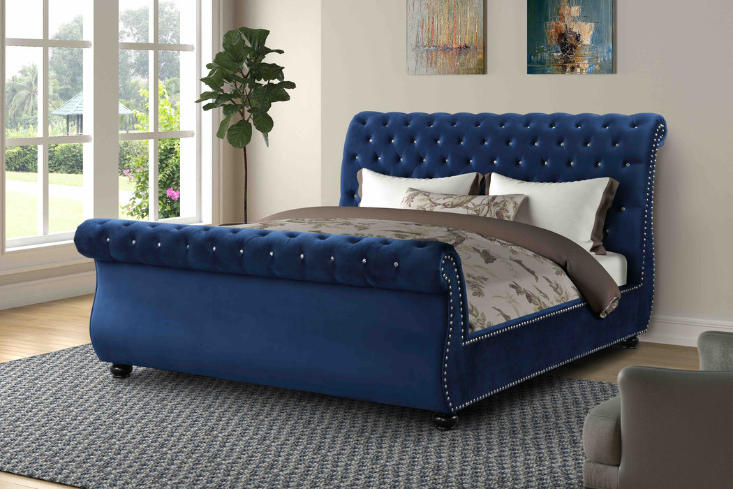 Kendall Blue King Bed