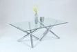 LEATRICE Rectangular Table w/ 44"x 84" Glass Top (2 Bases Needed) image