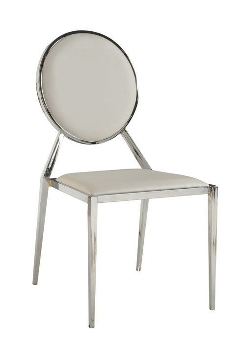 LISA Contemporary Round-Back Upholstered Side Chair