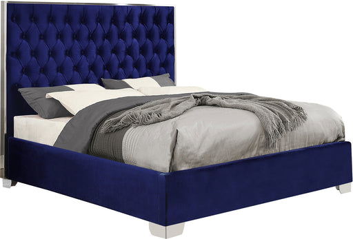 Lexi Navy Velvet King Bed image