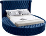 Luxus Navy Velvet Queen Bed (3 Boxes) image