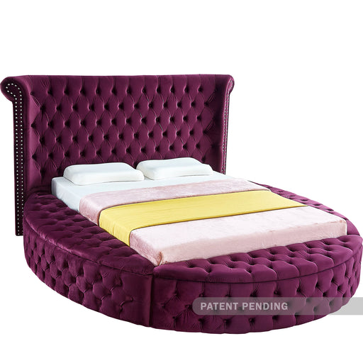 Luxus Purple Velvet Full Bed image