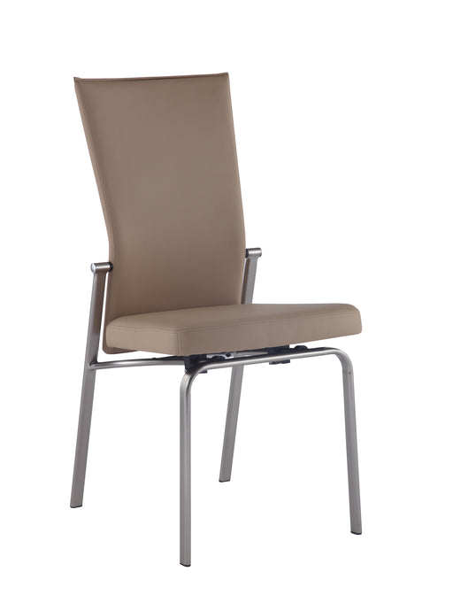 MOLLY Contemporary Motion-Back Side Chair w/ Brushed Steel Frame image