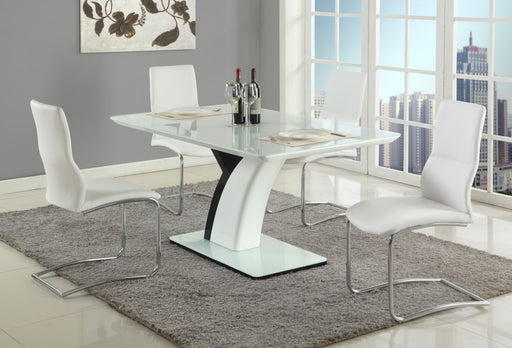 NATASHA Modern Dining Table w/ Starphire Glass Top image