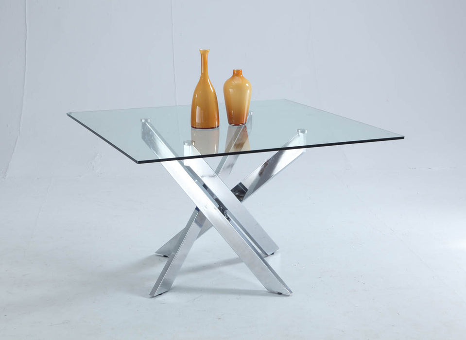 PIXIE Contemporary Square Glass Dining Table image
