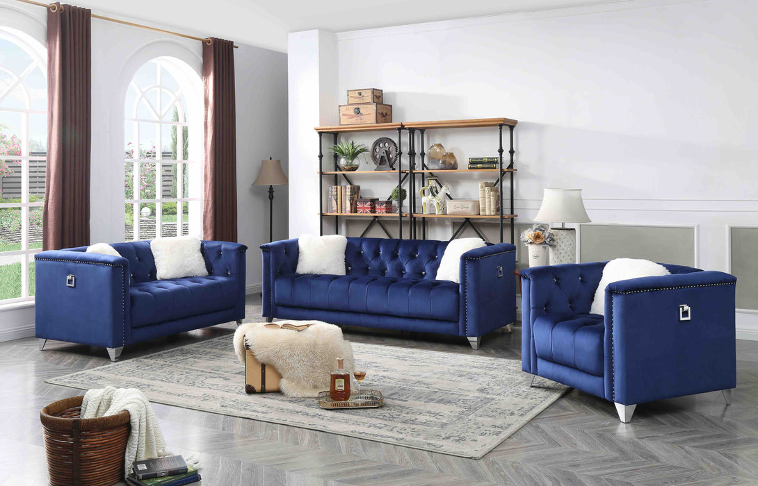 Russell Blue 3-Piece Living Room Set