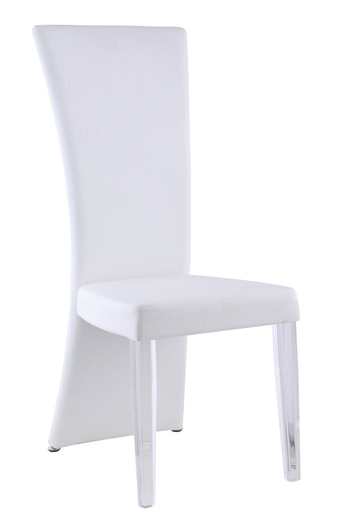 SIENA Contemporary High-Back Side Chair w/ Acrylic Legs image