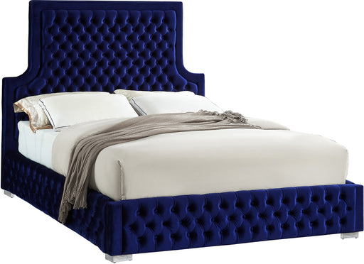 Sedona Navy Velvet Queen Bed image