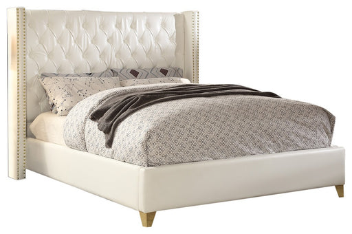 Soho White Bonded Leather King Bed image