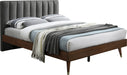 Vance Grey Linen Fabric King Bed (3 Boxes) image