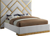 Vector White Faux Leather Queen Bed image