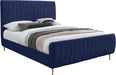Zara Navy Velvet Full Bed (3 Boxes) image