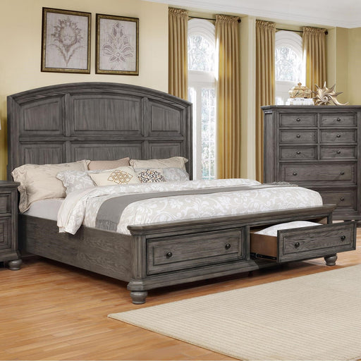 Crown Mark Furniture Lavonia King Storage Bed in Grey image