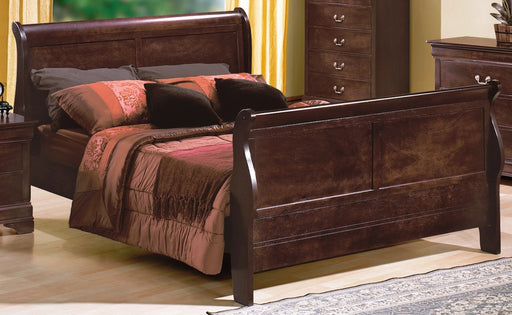 Crown Mark Furniture Louis Philip King Bed in Dark Cherry image