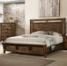 Crown Mark Furniture Curtis Queen Panel Bed in Rustic image