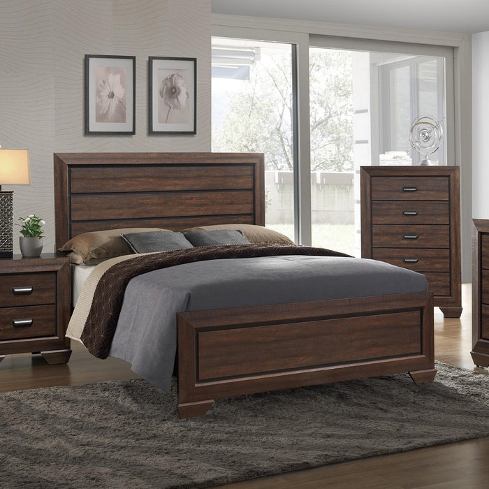 Crown Mark Farrow King Panel Bed in Chocolate image